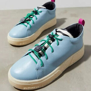 Matuschka Mia Blue Zebra Print Sneaker